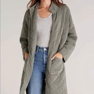 Z Supply Maya Quilted Long Jacket